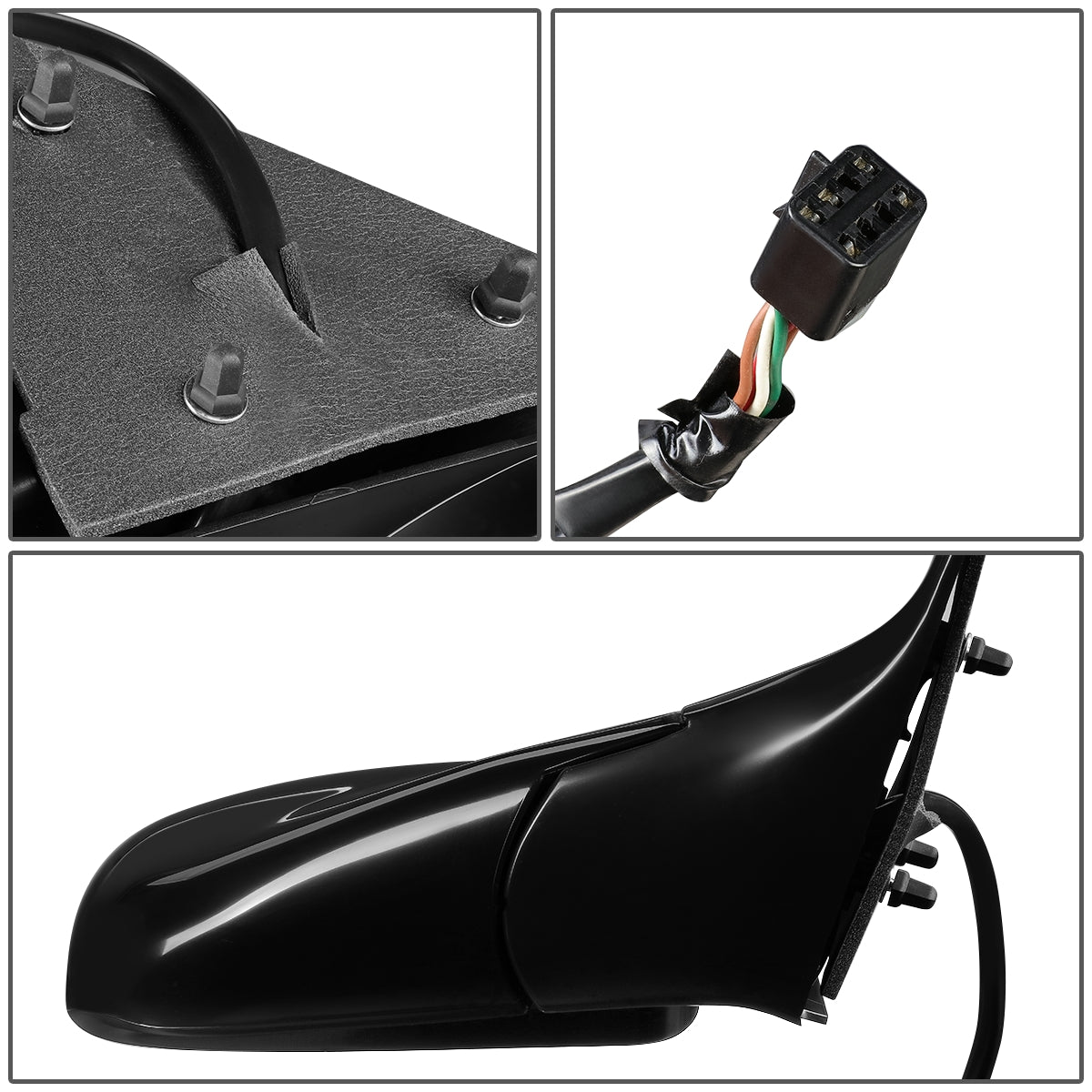 RETROVISOR MIRROR - OEM - 98-99 CHEVY BLAZER / 98 CHEVY S10 PICKUP / 98GMC SONOMA / 98-99 OLDSMOBILE BRAVADA - POWERED - HEATED - PAINTABLE - BLACK - RIGHT