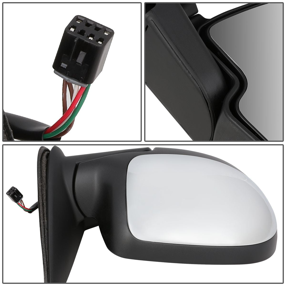 RETROVISOR MIRROR - OEM - 99-02 CHEVY SILVERADO 1500 , 2500 , 3500 / 00-02 CHEVY TAHOE / 00-02 CHEVY SUBURBAN 1500 2500 / 99-02 GMC SIERRA 1500 , 2500 , 3500 / 00-02 GMC YUKON - POLISHED - CHROME - RIGHT