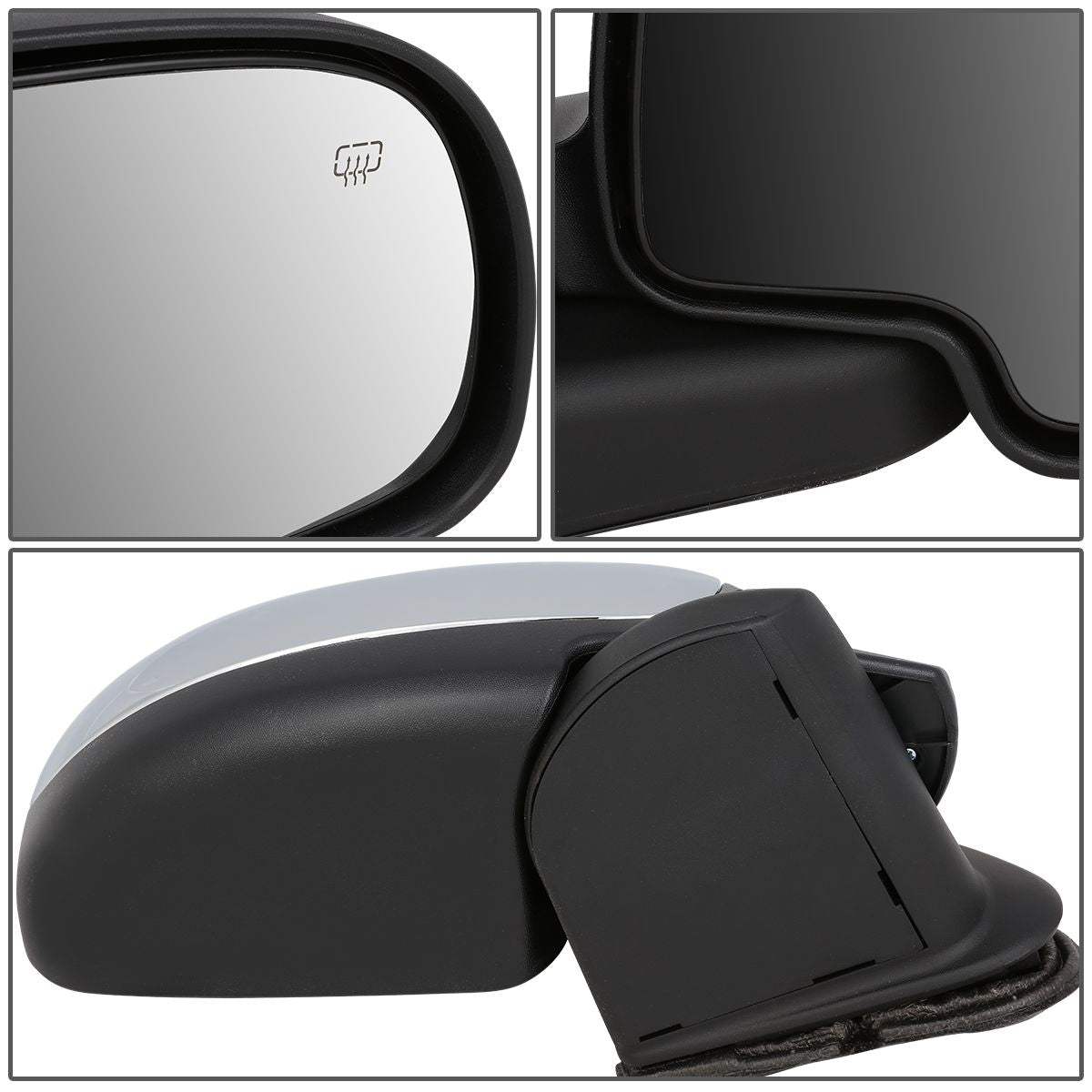 RETROVISOR MIRROR - OEM - 99-02 CHEVY SILVERADO 1500 , 2500 , 3500 / 00-02 CHEVY TAHOE / 00-02 CHEVY SUBURBAN 1500 2500 / 99-02 GMC SIERRA 1500 , 2500 , 3500 / 00-02 GMC YUKON - POLISHED - CHROME - RIGHT