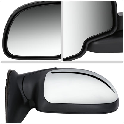 RETROVISOR MIRROR - OEM - 99-02 CHEVY SILVERADO 1500, 2500, 3500 / 99-02 GMC SIERRA 1500, 2500, 3500 - POWERED - BLACK - RIGHT