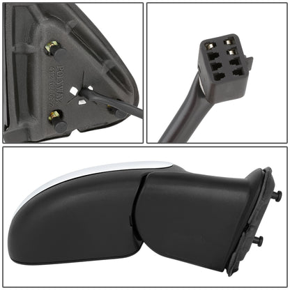 RETROVISOR MIRROR - OEM - 99-02 CHEVY SILVERADO 1500, 2500, 3500 / 99-02 GMC SIERRA 1500, 2500, 3500 - POWERED - BLACK - RIGHT