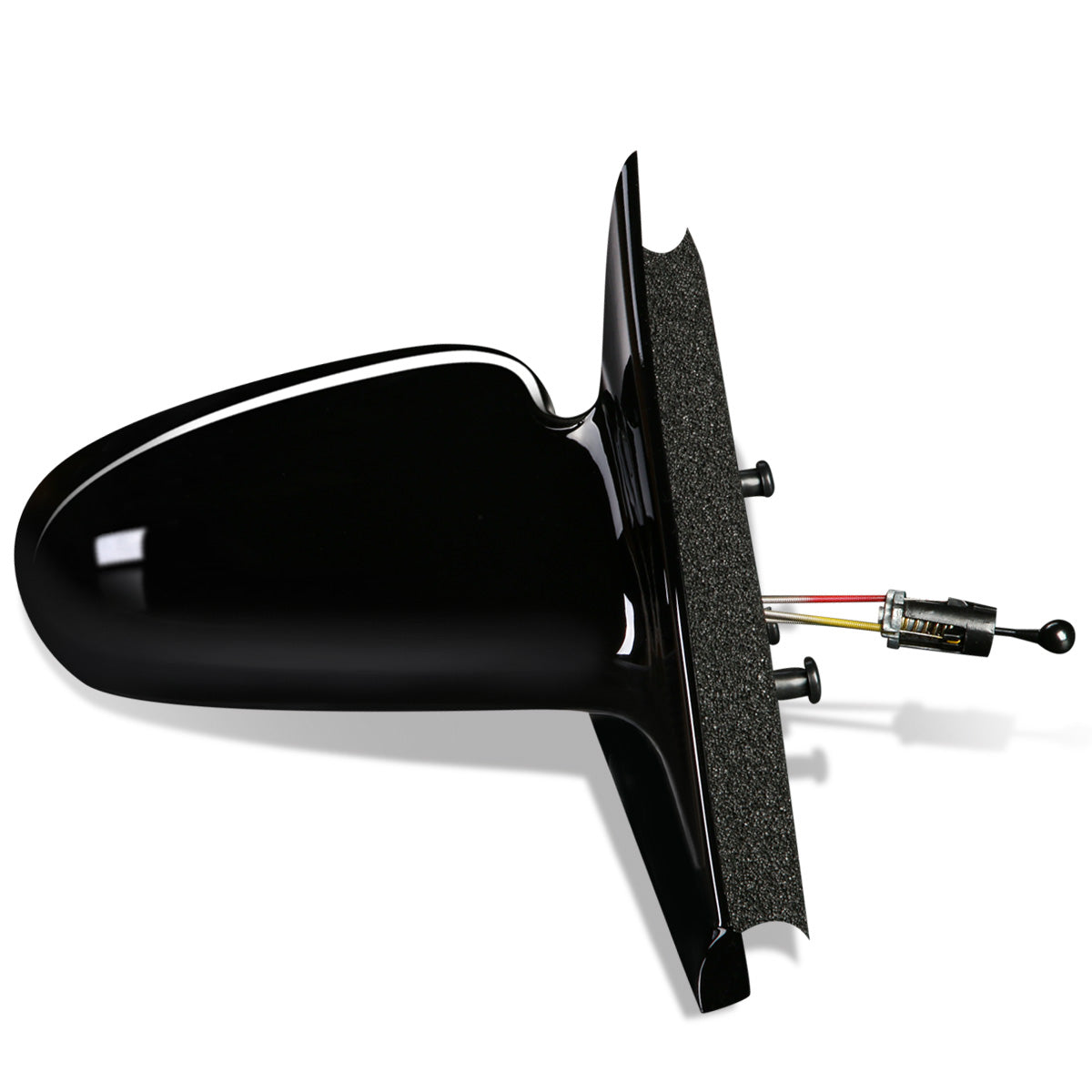 RETROVISOR MIRROR - OEM - 96-02 SATURN SL SEDAN / 96-01 SATURN SW WAGON - MANUAL - PAINTABLE - BLACK - RIGHT