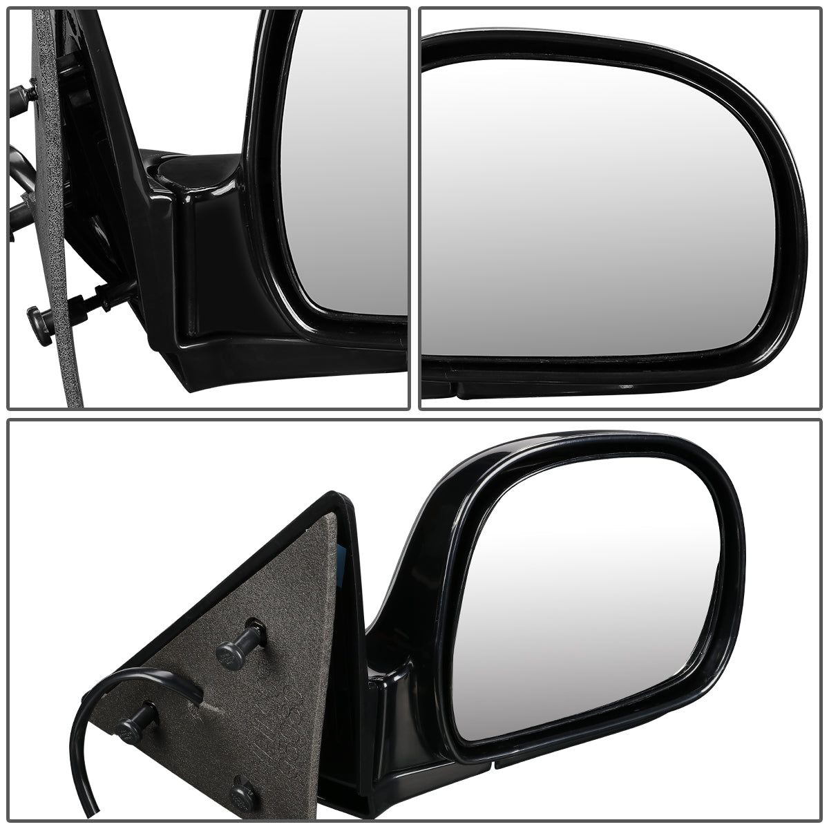 RETROVISOR MIRROR - OEM - 98-99 CHEVY BLAZER / 98 CHEVY S10 PICKUP / 98 GMC SONOMA / 98-99 OLDSMOBILE BRAVADA - POWERED - PAINTABLE - BLACK - RIGHT