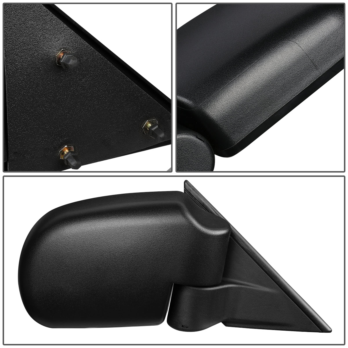 RETROVISOR MIRROR - OEM - 99-05 CHEVY BLAZER / 98-04 CHEVY S10 PICKUP / 98-04 GMC SONOMA / 99-01 OLDSMOBILE BRAVADA - MANUAL - TEXTURED - BLACK - RIGHT