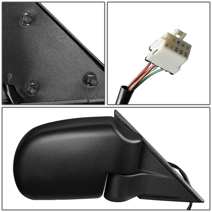 RETROVISOR MIRROR - OEM - 99-05 CHEVY BLAZER / 98-04 CHEVY S10 PICKUP / 98-04 GMC SONOMA / 99-01 OLDSMOBILE BRAVADA - POWERED - HEATED - TEXTURED - BLACK - RIGHT