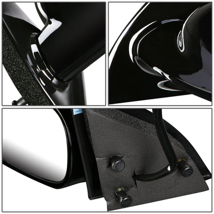 RETROVISOR MIRROR - OEM - 97-02 SATURN SC COUPE - POWERED - PAINTABLE - BLACK - RIGHT