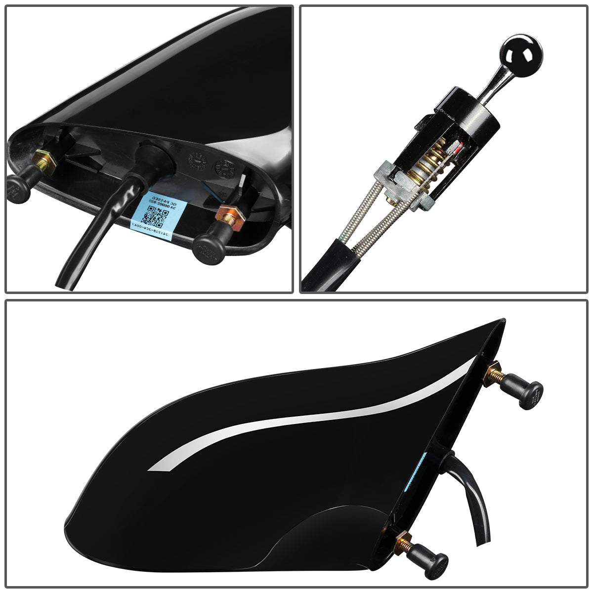 RETROVISOR MIRROR - OEM - 92-99 BUICK LESABRE / 92-99 OLDSMOBILE 88 - MANUAL - PAINTABLE - BLACK - RIGHT