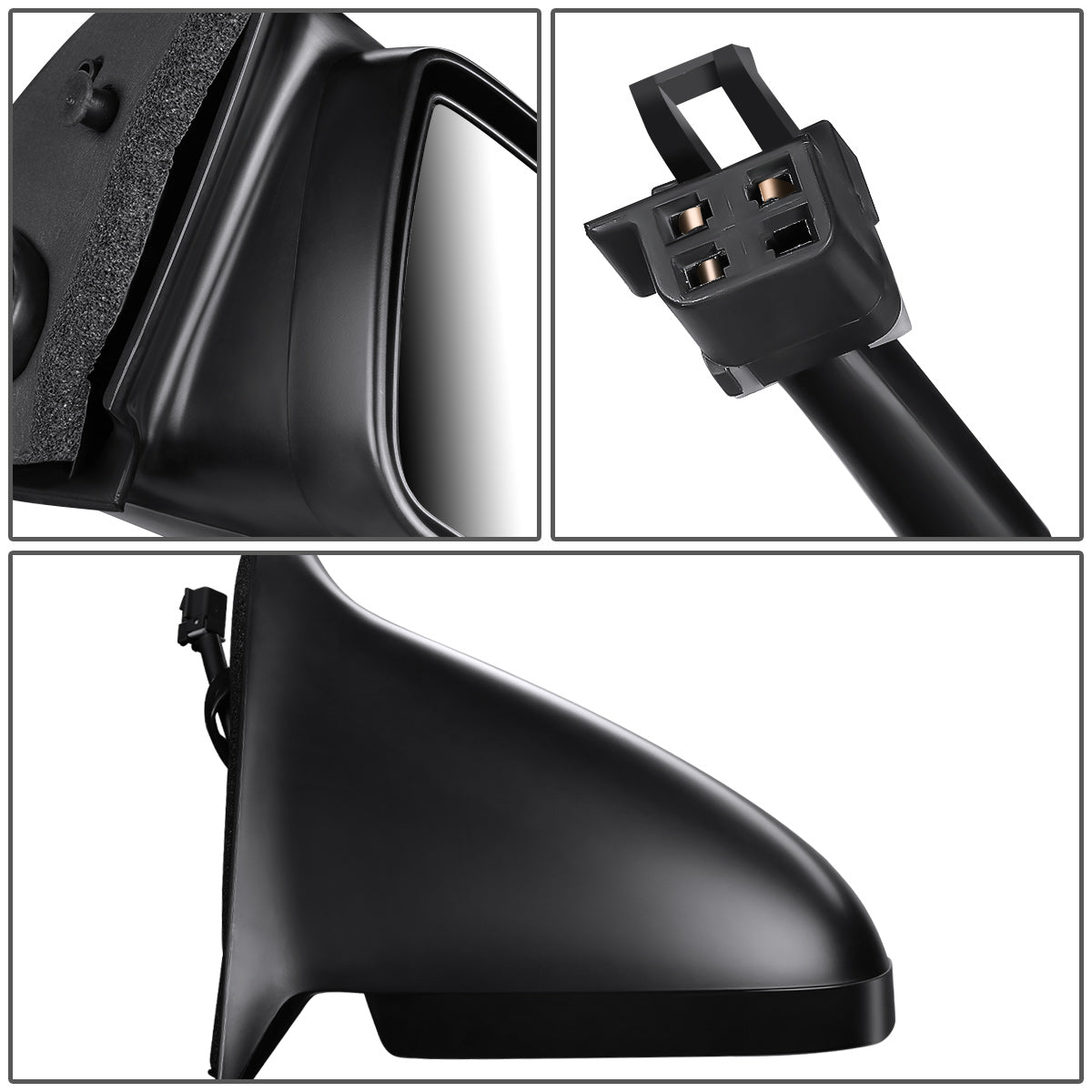 RETROVISOR MIRROR - OEM - 95-99 CHEVY MONTE CARLO - POWERED - BLACK MATERIAL - RIGHT