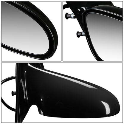 RETROVISOR MIRROR - OEM - 96-02 SATURN SL SEDAN / 96-01 SATURN SW WAGON - POWERED - PAINTABLE - BLACK - RIGHT