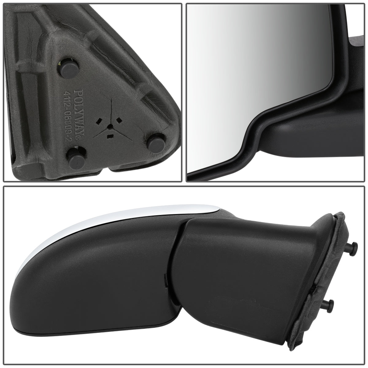 RETROVISOR MIRROR - OEM - CADILLAC ESCALADE 00-06 / CHEVROLET SILVERADO 1500 99-06 / CHEVROLET SILVERADO 1500 CLASSIC 07 / CHEVROLET SILVERADO 2500 99-06 / CHEVROLET SILVERADO 2500 CLASSIC 07 / CHEVROLET SILVERADO 3500 01-06 / CHEVROLET SILVERADO 3500