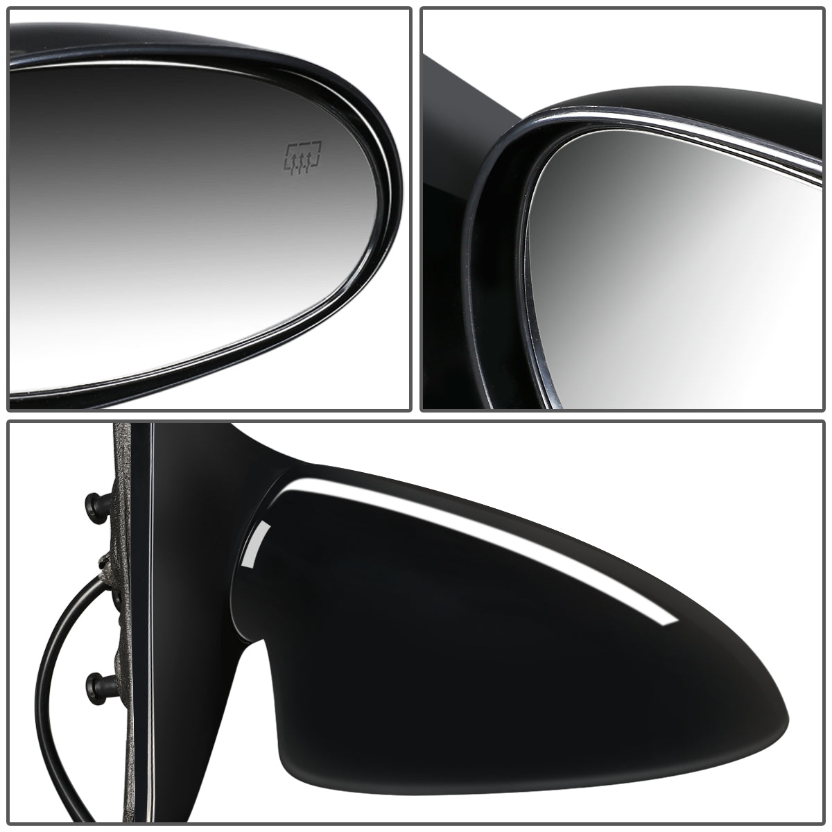 RETROVISOR MIRROR - OEM - 97-05 BUICK CENTURY / 97-04 BUICK REGAL - POWERED - HEATED - PAINTABLE - BLACK - RIGHT