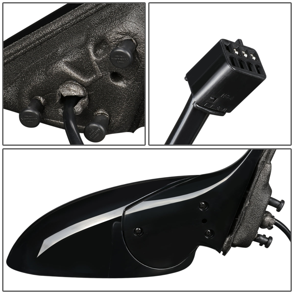 RETROVISOR MIRROR - OEM - 97-05 BUICK CENTURY / 97-04 BUICK REGAL - POWERED - PAINTABLE - BLACK - RIGHT