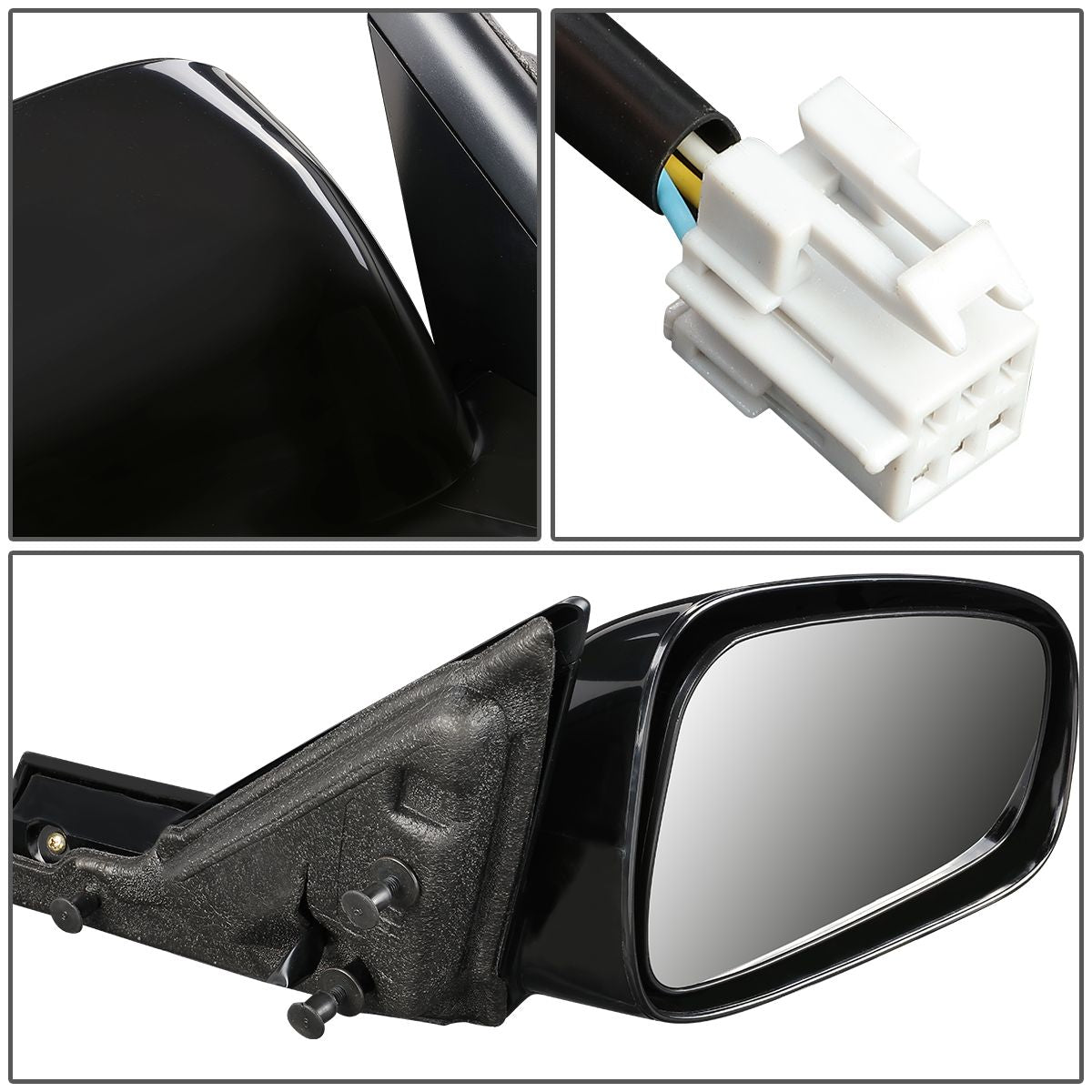 RETROVISOR MIRROR - OEM - 00-05 CHEVY IMPALA - POWERED - PAINTABLE - BLACK - RIGHT