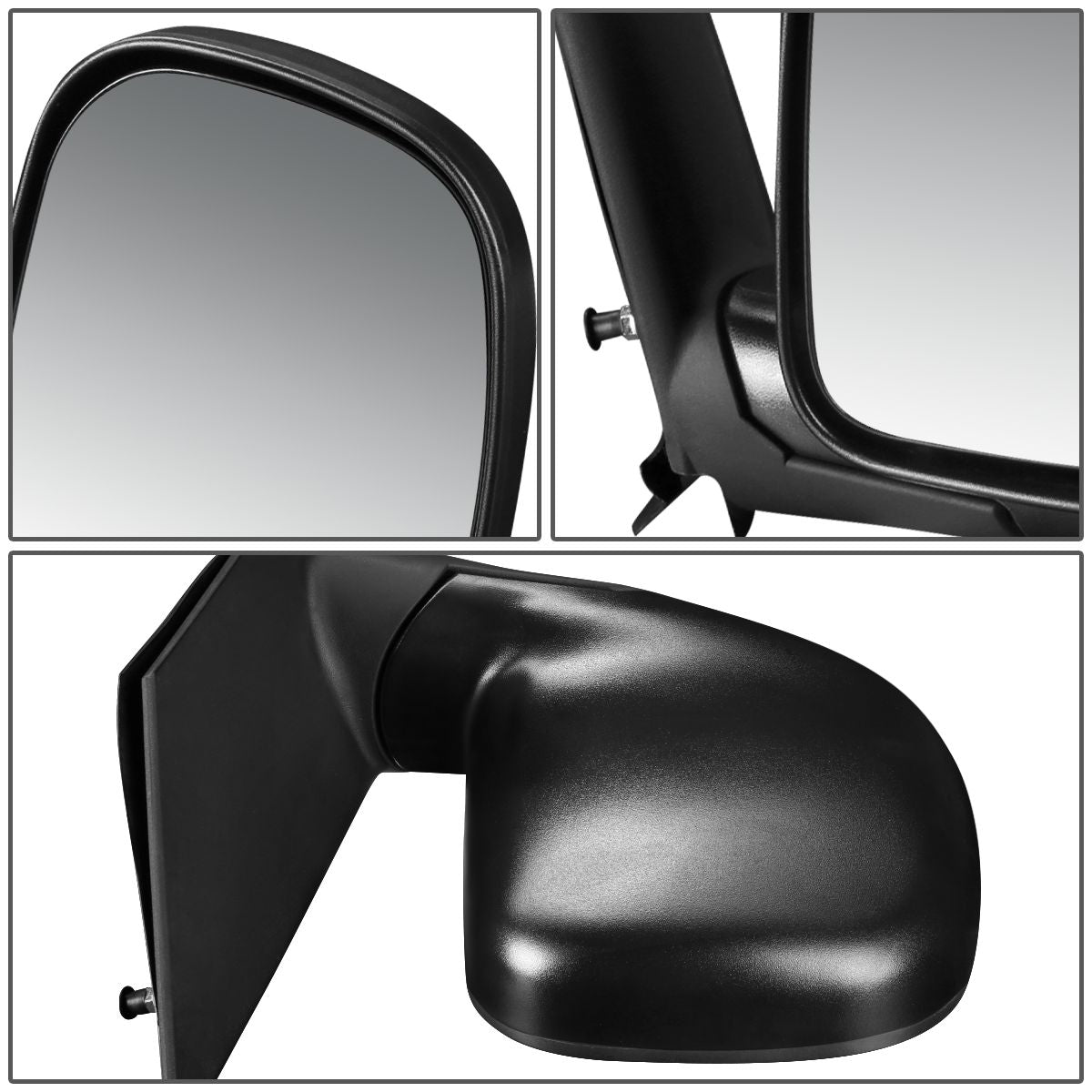 RETROVISOR MIRROR - OEM - 96-02 CHEVY EXPRESS 1500, 2500, 3500 / 96-02 GMC SAVANA 1500, 2500, 3500 - POWERED - HEATED - TEXTURED - BLACK - RIGHT