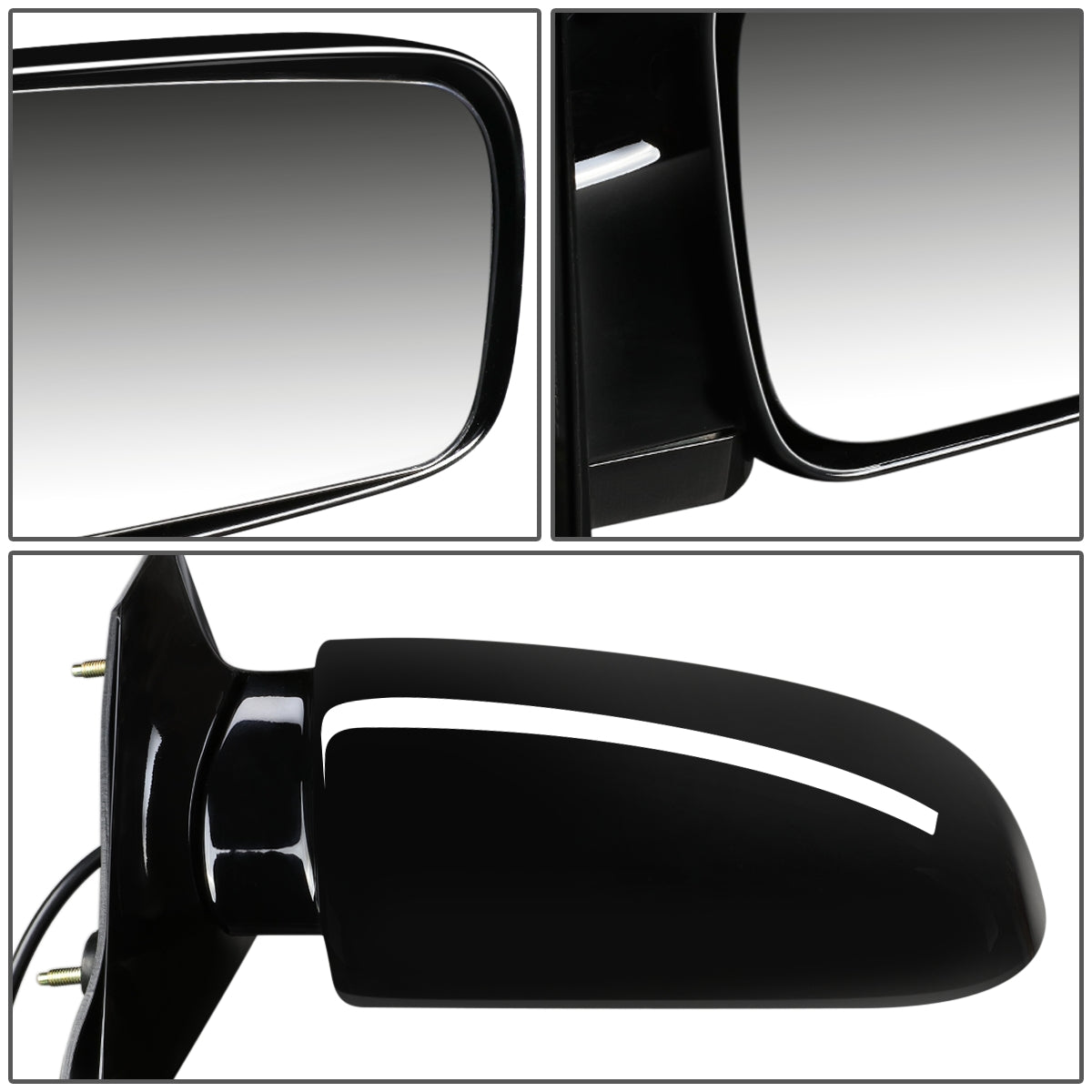RETROVISOR MIRROR - OEM - 00-05 CHEVY ASTRO / 00-05 GMC SAFARI - POWERED - PAINTABLE - BLACK - RIGHT