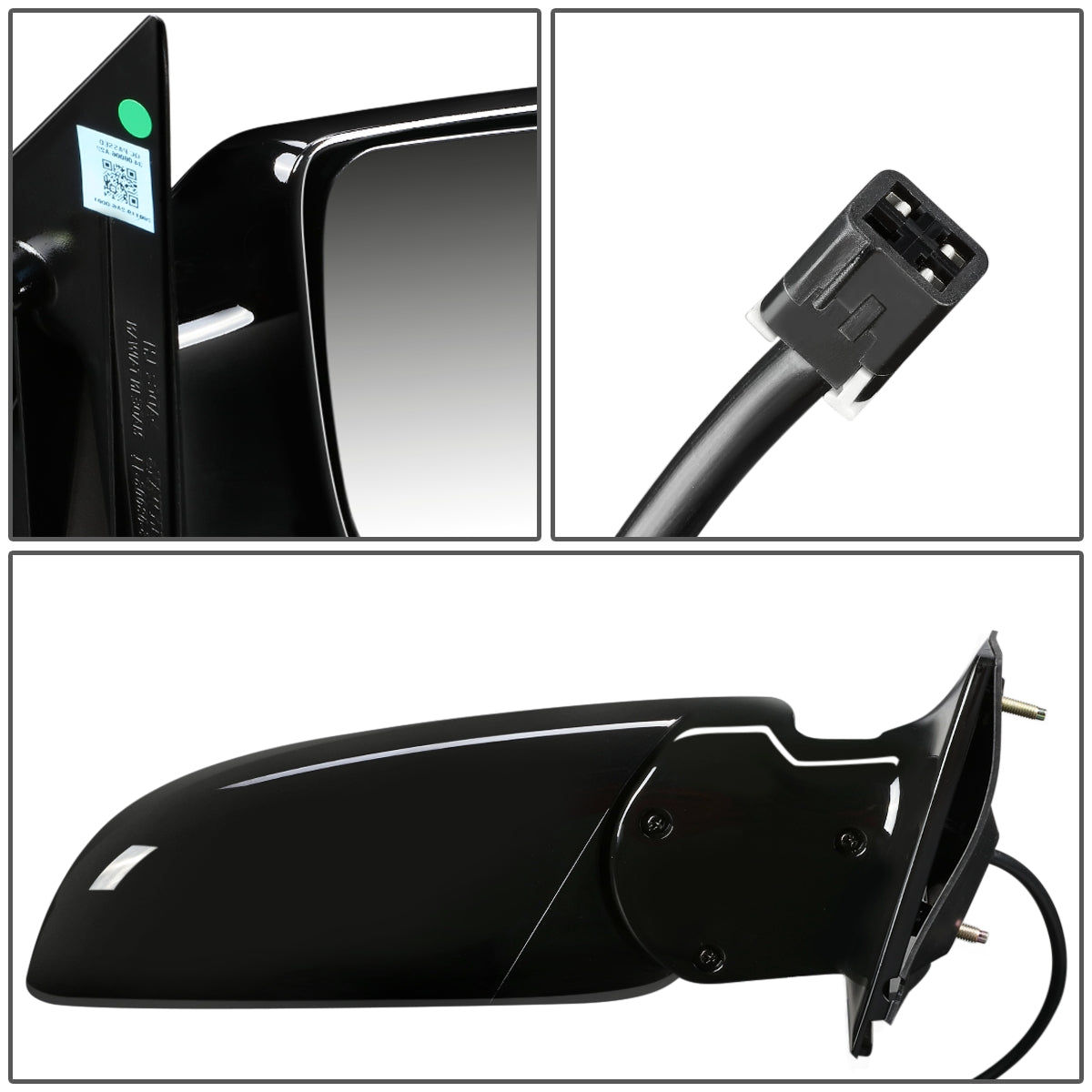 RETROVISOR MIRROR - OEM - 00-05 CHEVY ASTRO / 00-05 GMC SAFARI - POWERED - PAINTABLE - BLACK - RIGHT