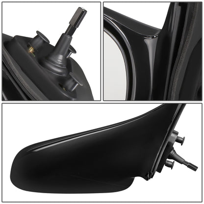 RETROVISOR MIRROR - OEM - 98-02 GEO PRIZM - MANUAL - W/ LEVER - BLACK MATERIAL - RIGHT