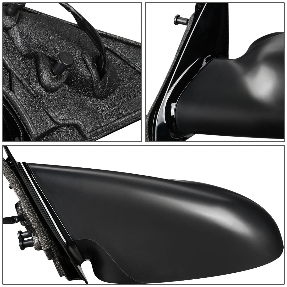 RETROVISOR MIRROR - OEM - 01-05 SATURN L SEDAN / 04 SATURN L300 / 00 SATURN LS SEDAN / 00-03 SATURN LW WAGON - POWERED - HEATED - PAINTABLE - BLACK - RIGHT