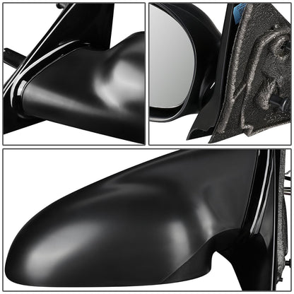 RETROVISOR MIRROR - OEM - 01-05 SATURN L SEDAN / 04 SATURN L300 / 00 SATURN LS SEDAN / 00-03 SATURN LW WAGON - MANUAL - PAINTABLE - BLACK - RIGHT