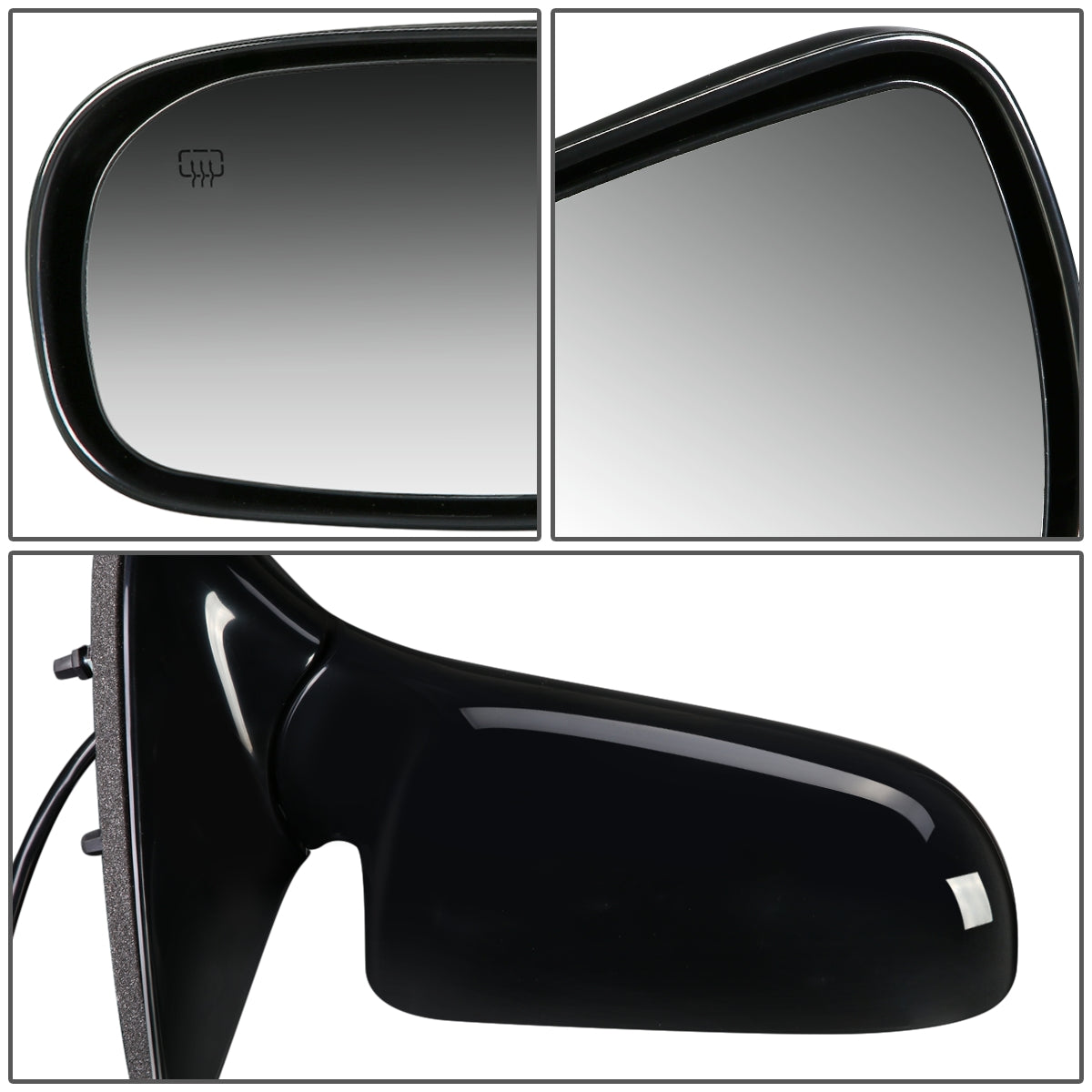 RETROVISOR MIRROR - OEM - 05-07 BUICK TERRAZA / 05-09 CHEVY UPLANDER / 97-05 CHEVY VENTURE / 97-04 OLDSMOBILE SILHOUETTE / 99-09 PONTIAC MONTANA / 97-98 PONTIAC TRANS SPORT / 05-07 SATURN RELAY - POWERED - HEATED - PAINTABLE - BLACK - RIGHT