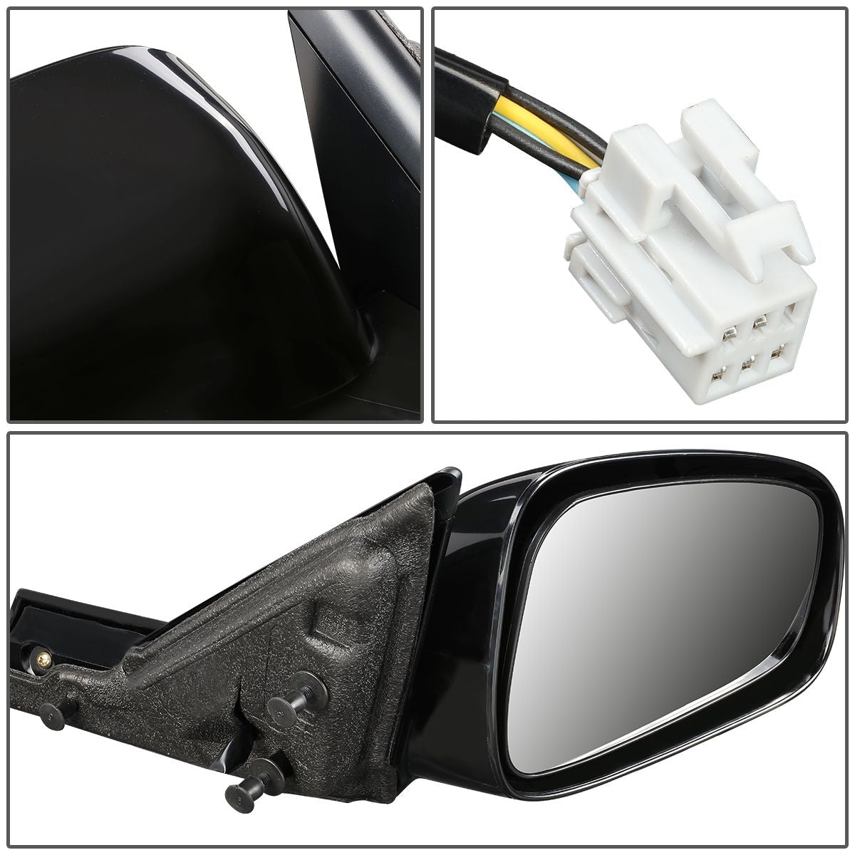 RETROVISOR MIRROR - OEM - 00-05 CHEVY IMPALA - POWERED - HEATED - PAINTABLE - BLACK - RIGHT