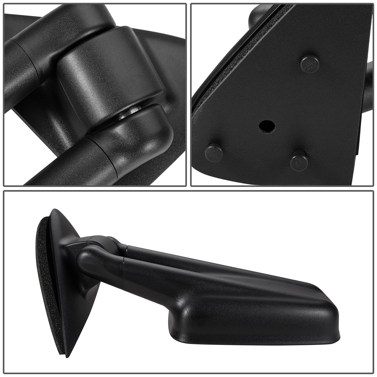 RETROVISOR MIRROR - OEM - 99-02 CHEVY SILVERADO - MANUAL - FOLDING - W/ BLIND SPOT GLASS - W/ TOWING PACKAGE - TEXTURED - BLACK - RIGHT