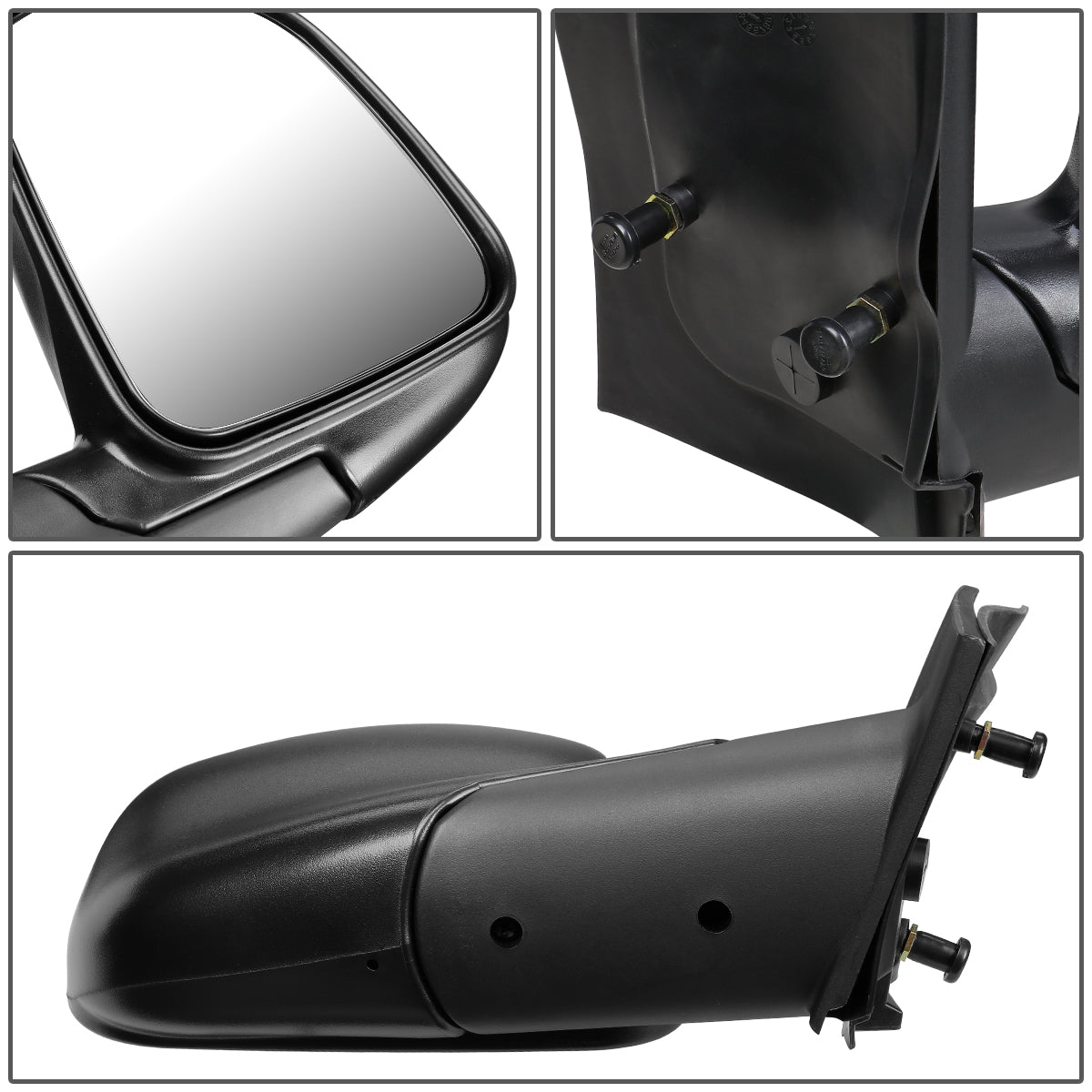 RETROVISOR MIRROR - OEM - 96-02 CHEVY EXPRESS 1500, 2500, 3500 / 96-02 GMC SAVANA 1500, 2500, 3500 - MANUAL - TEXTURED - BLACK - RIGHT