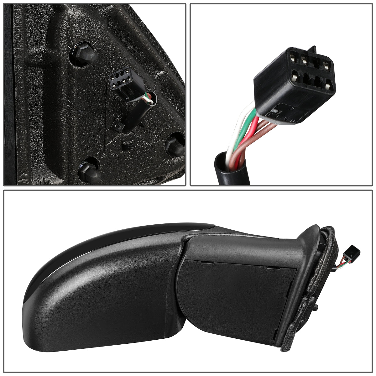 RETROVISOR MIRROR - OEM - 03-06 CHEVY AVALANCHA 1500 , 2500 / 04-06 CHEVY SILVERADO 3500 & 07 3500 CLASSIC - POWERED - HEATED - PAINTABLE - BLACK - RIGHT