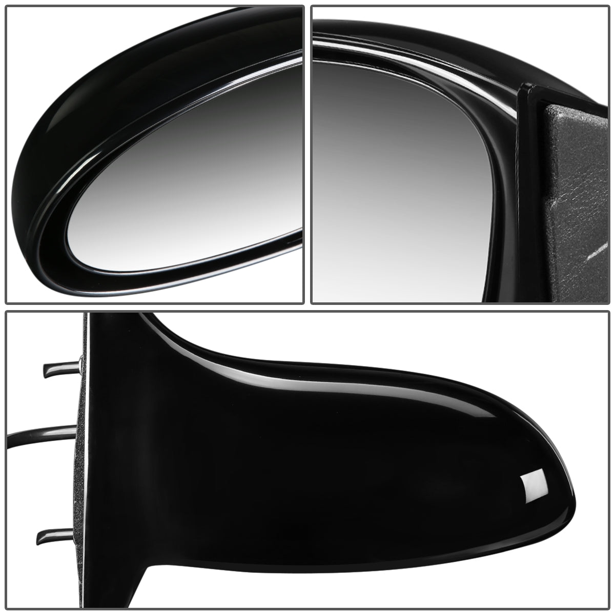 RETROVISOR MIRROR - OEM - 02-05 PONTIAC GRAND AM - POWERED - PAINTABLE - BLACK - RIGHT