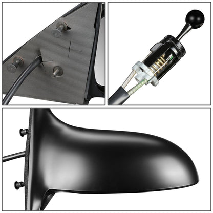 RETROVISOR MIRROR - OEM - 02-04 OLDSMOBILE ALERO / 02-05 PONTIAC GRAND AM - MANUAL - PAINTABLE - BLACK - RIGHT