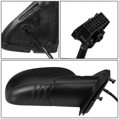 RETROVISOR MIRROR - OEM - 04-07 BUICK RAINIER / 02-08 CHEVY TRAILBLAZER / 02-08 GMC ENVOY / 03-08 ISUZU ASCENDER / 02-04 OLDMOBILE BRAVADA - POWERED - HEATED - TEXTURED - BLACK - RIGHT