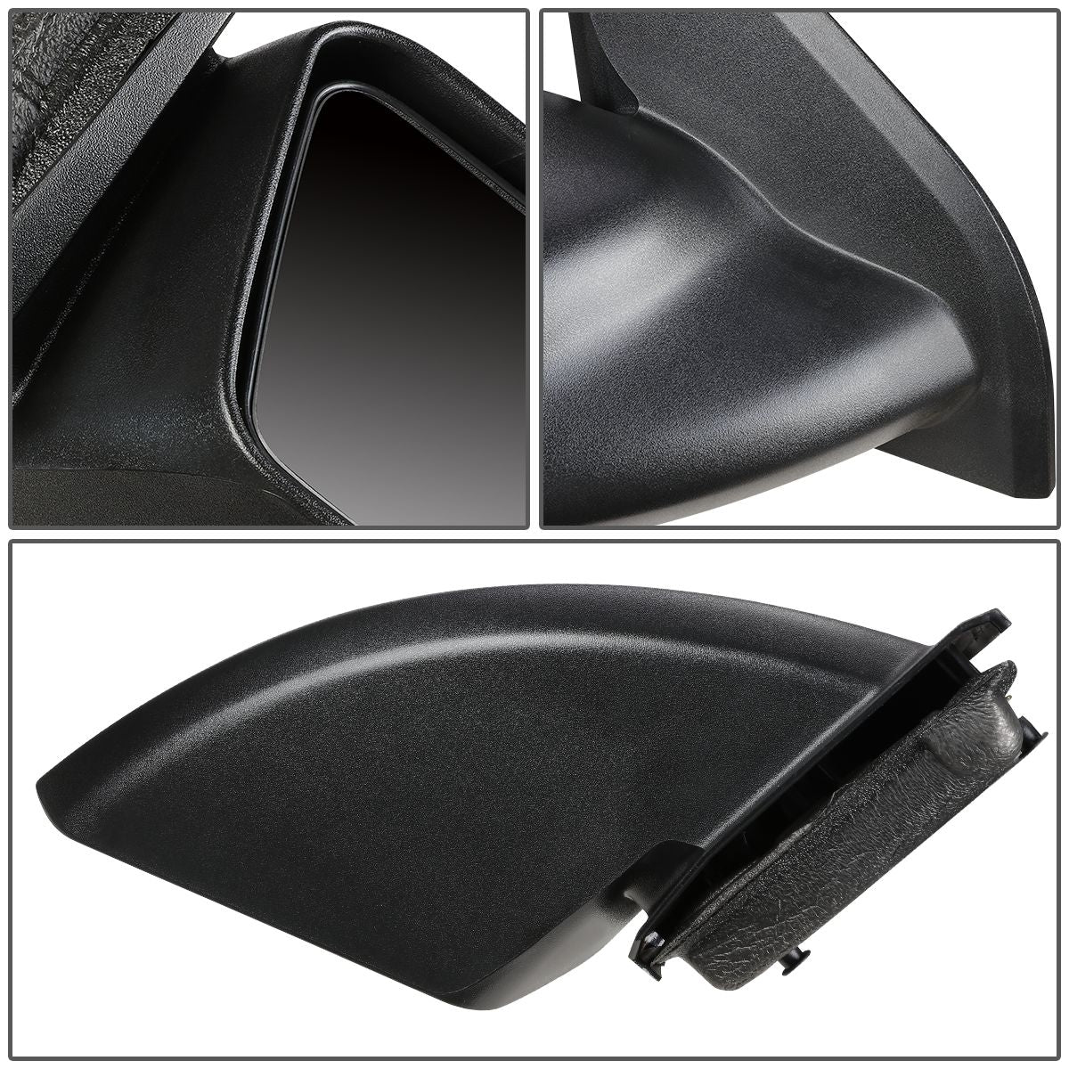 RETROVISOR MIRROR - OEM - 03-07 SATURN ION SEDAN - MANUAL - PAINTABLE - BLACK - RIGHT