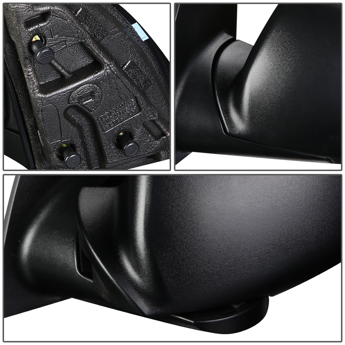 RETROVISOR MIRROR - OEM - 02-04 SATURN VUE - MANUAL - TEXTURED - BLACK - RIGHT