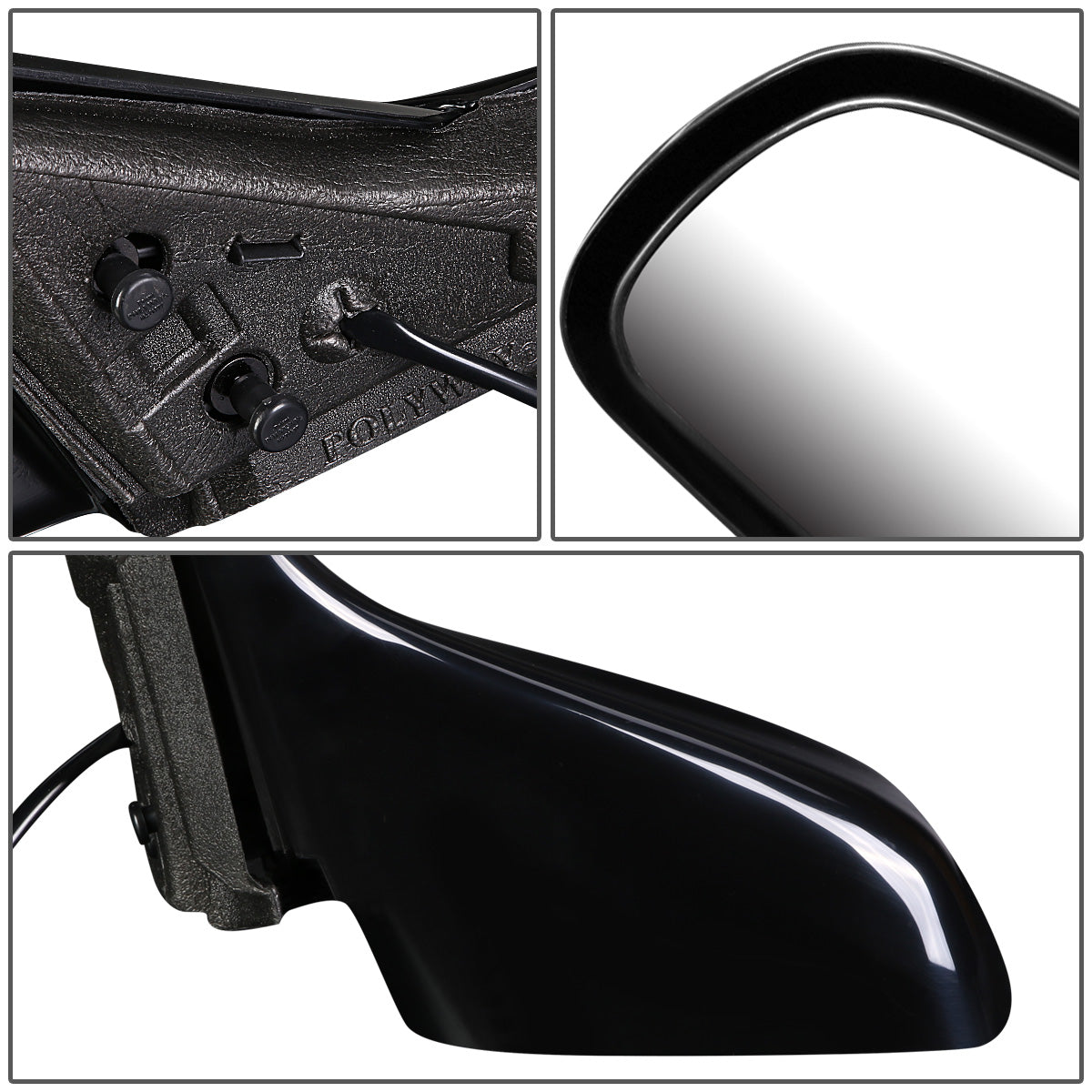 RETROVISOR MIRROR - OEM - 04-08 PONTIAC GRAND PRIX - MATTE - BLACK - RIGHT