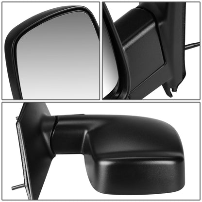 RETROVISOR MIRROR - OEM - 03-07 CHEVY EXPRESS 1500, 2500, 3500 / 03-07 GMC SAVANA 1500, 2500, 3500 - MANUAL - TEXTURED - BLACK - RIGHT