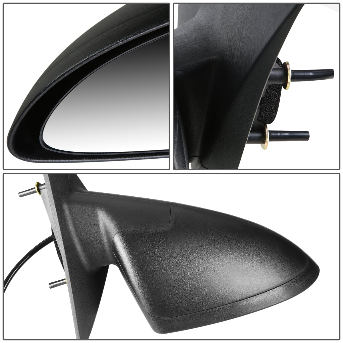 RETROVISOR MIRROR - OEM - 05-10 PONTIAC G6 SEDAN - POWERED - TEXTURED - BLACK - RIGHT