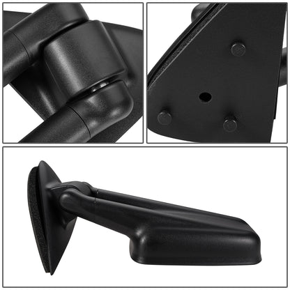 RETROVISOR MIRROR - OEM - 99-02 CHEVY SILVERADO - MANUAL - HEATED - FOLDING - W/ BLIND SPOT GLASS - W/ TOWING PACKAGE - TEXTURED - BLACK - RIGHT