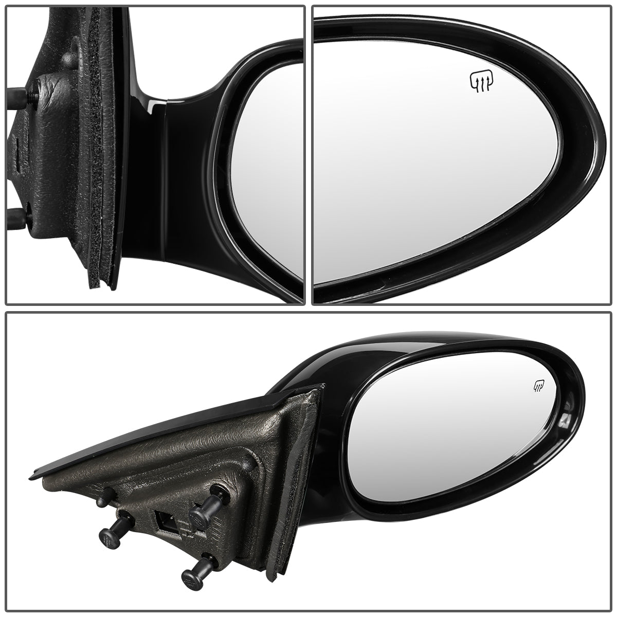 RETROVISOR MIRROR - OEM - 05-09 BUICK ALLURE / 05-09 BUICK LACROSSE - POWERED - HEATED - PAINTABLE - BLACK - RIGHT