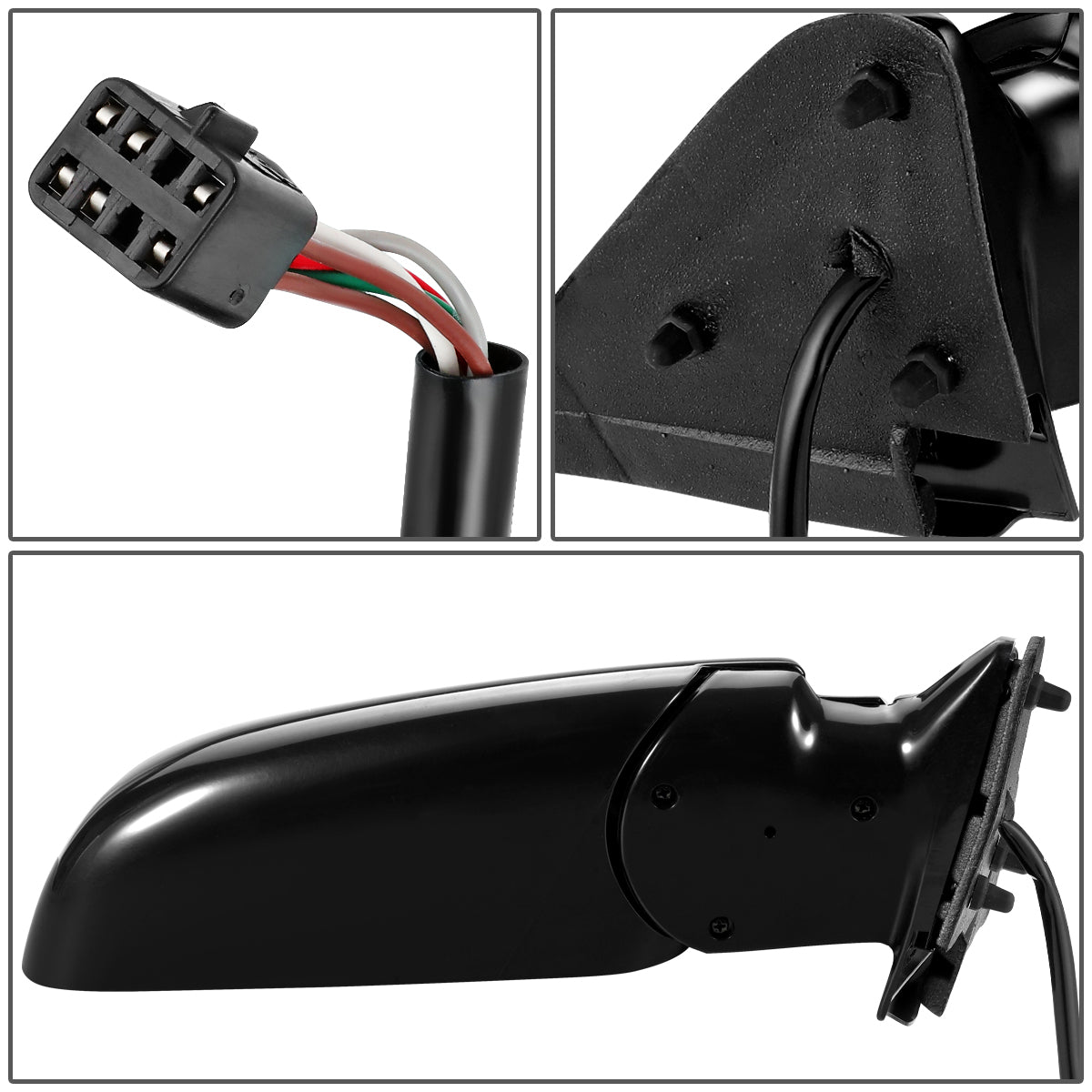 RETROVISOR MIRROR - OEM - 81-91 CHEVY TAHOE, SUBURBAN - POWERED - HEATED - FOLDING - BLACK MATERIAL - RIGHT