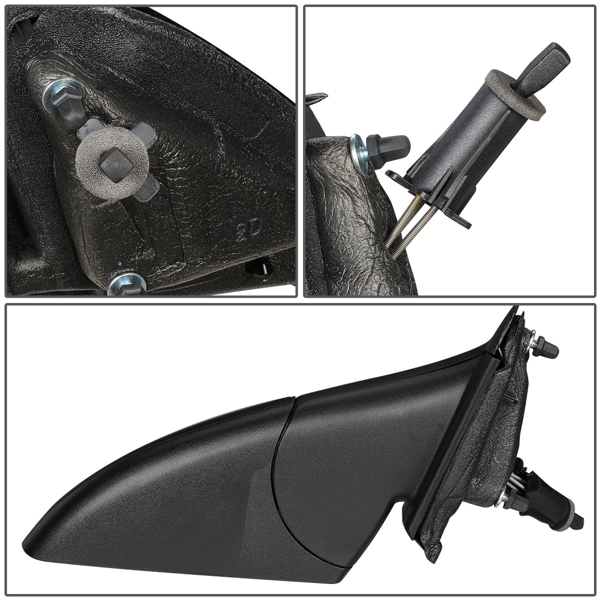 RETROVISOR MIRROR - OEM - 05-10 CHEVY COBALT COUPE - MANUAL - TEXTURED - BLACK - RIGHT