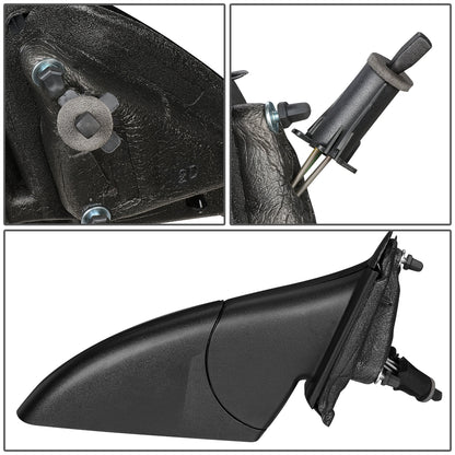 RETROVISOR MIRROR - OEM - 05-10 CHEVY COBALT COUPE - MANUAL - TEXTURED - BLACK - RIGHT