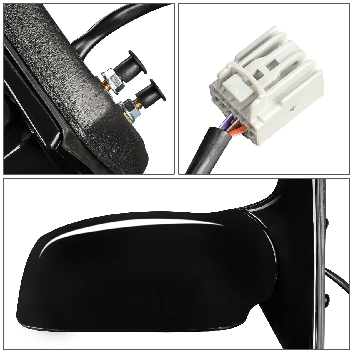 RETROVISOR MIRROR - OEM - 06-11 BUICK LUCERNE - POWERED - PAINTABLE - BLACK - RIGHT