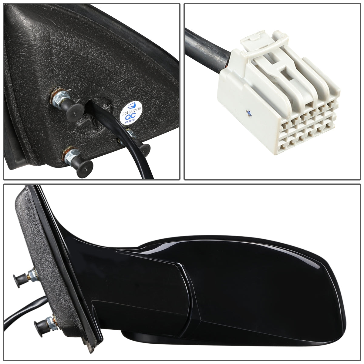 RETROVISOR MIRROR - OEM - 06-11 BUICK LUCERNE - POWERED - PAINTABLE - BLACK - RIGHT