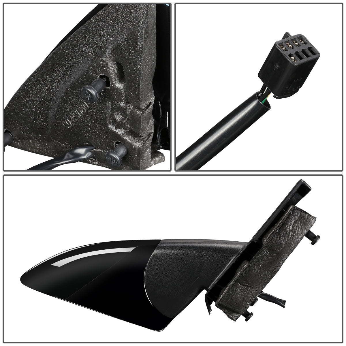 RETROVISOR MIRROR - OEM - 06-07 CHEVY MALIBU - POWERED - HEATED - PAINTABLE - BLACK - RIGHT