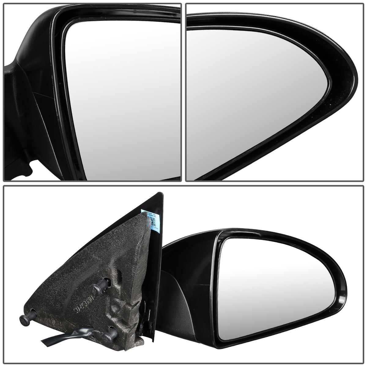 RETROVISOR MIRROR - OEM - 06-07 CHEVY MALIBU - POWERED - PAINTABLE - BLACK - RIGHT