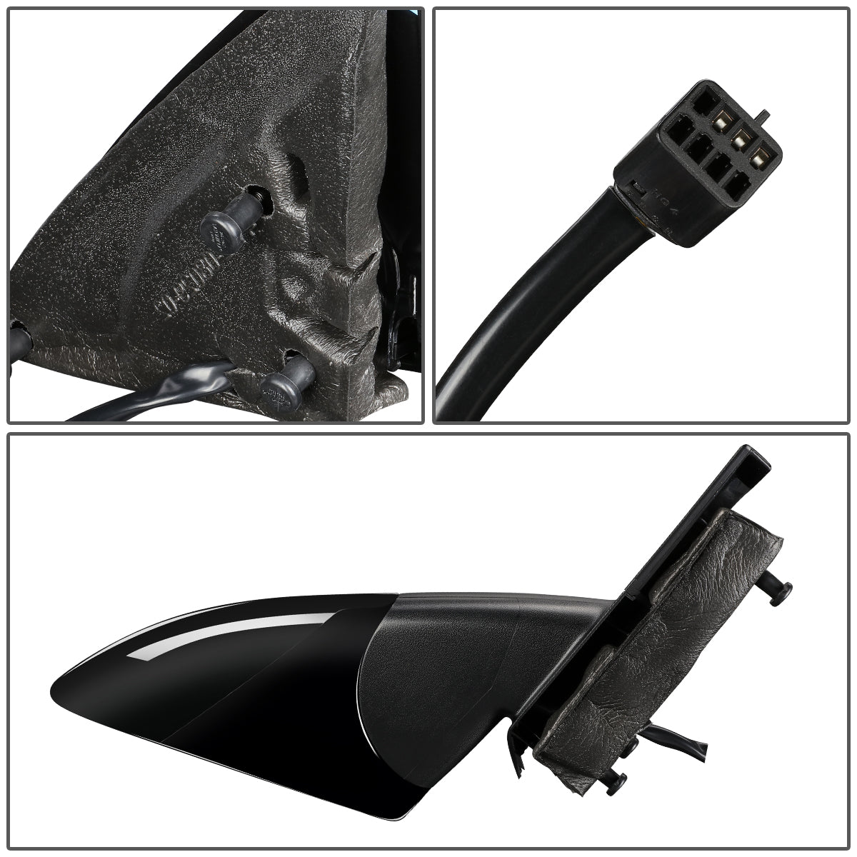 RETROVISOR MIRROR - OEM - 06-07 CHEVY MALIBU - POWERED - PAINTABLE - BLACK - RIGHT