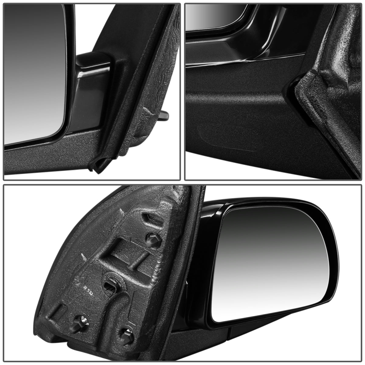 RETROVISOR MIRROR - OEM - 05-09 CHEVY EQUINOX / 06-09 PONTIAC TORRENT / 04-07 SATURN VUE - POWERED - PAINTABLE - BLACK - RIGHT