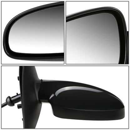 RETROVISOR MIRROR - OEM - 04-08 CHEVY AVEO / 09-11 CHEVY AVEO5 / 09-10 PONTIAC G3 - MANUAL - PAINTABLE - BLACK - RIGHT