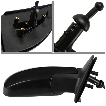 RETROVISOR MIRROR - OEM - 04-08 CHEVY AVEO / 09-11 CHEVY AVEO5 / 09-10 PONTIAC G3 - MANUAL - PAINTABLE - BLACK - RIGHT