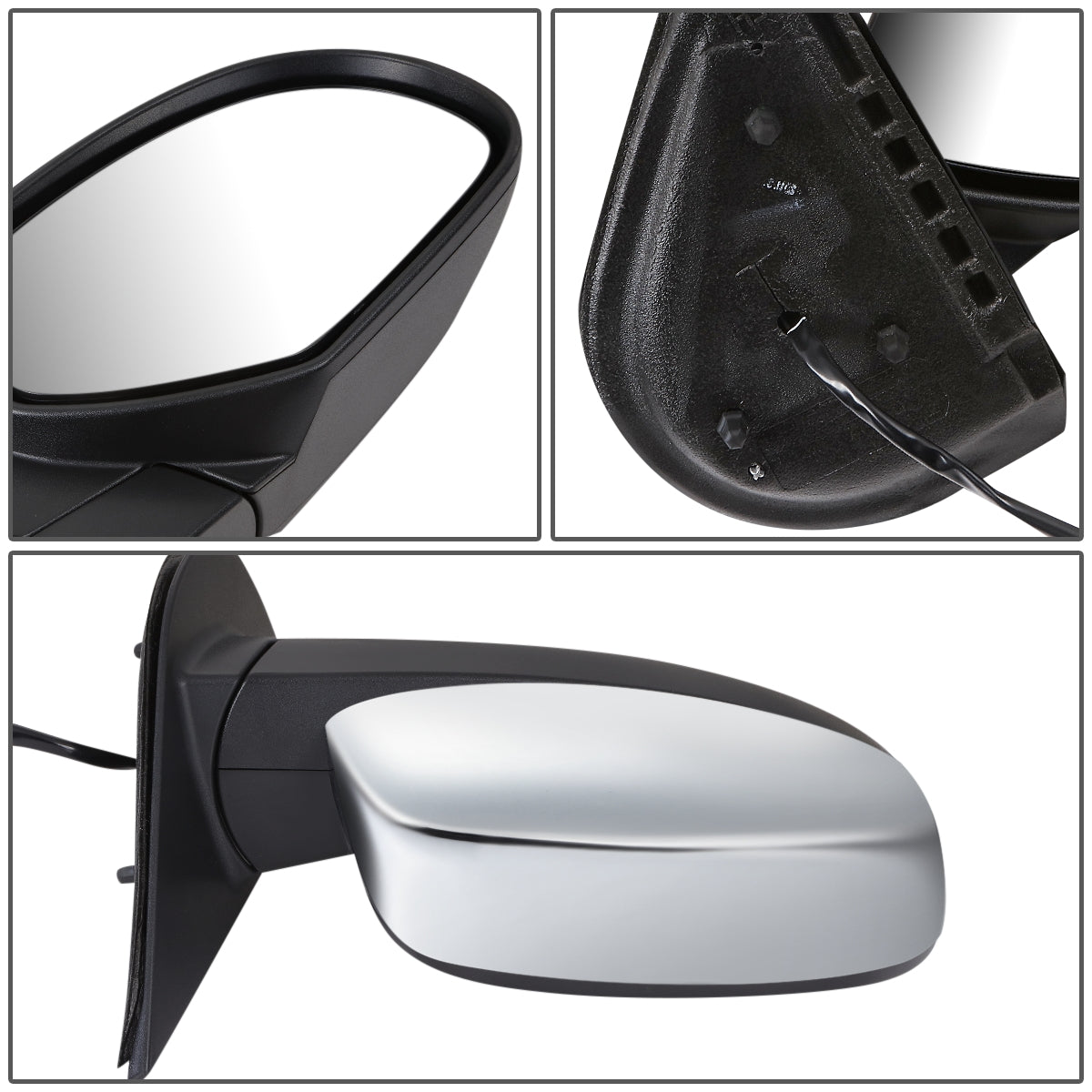 RETROVISOR MIRROR - OEM - 07-14 CHEVY TAHOE, SUBURBAN - POWERED - HEATED - FOLDING - SATIN CHROME COVER - RIGHT